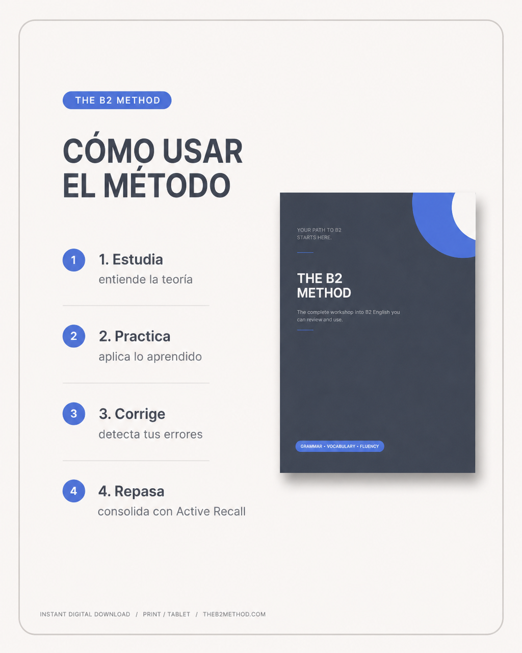 THE B2 METHOD™ · Plan de inglés B2 de 30 días